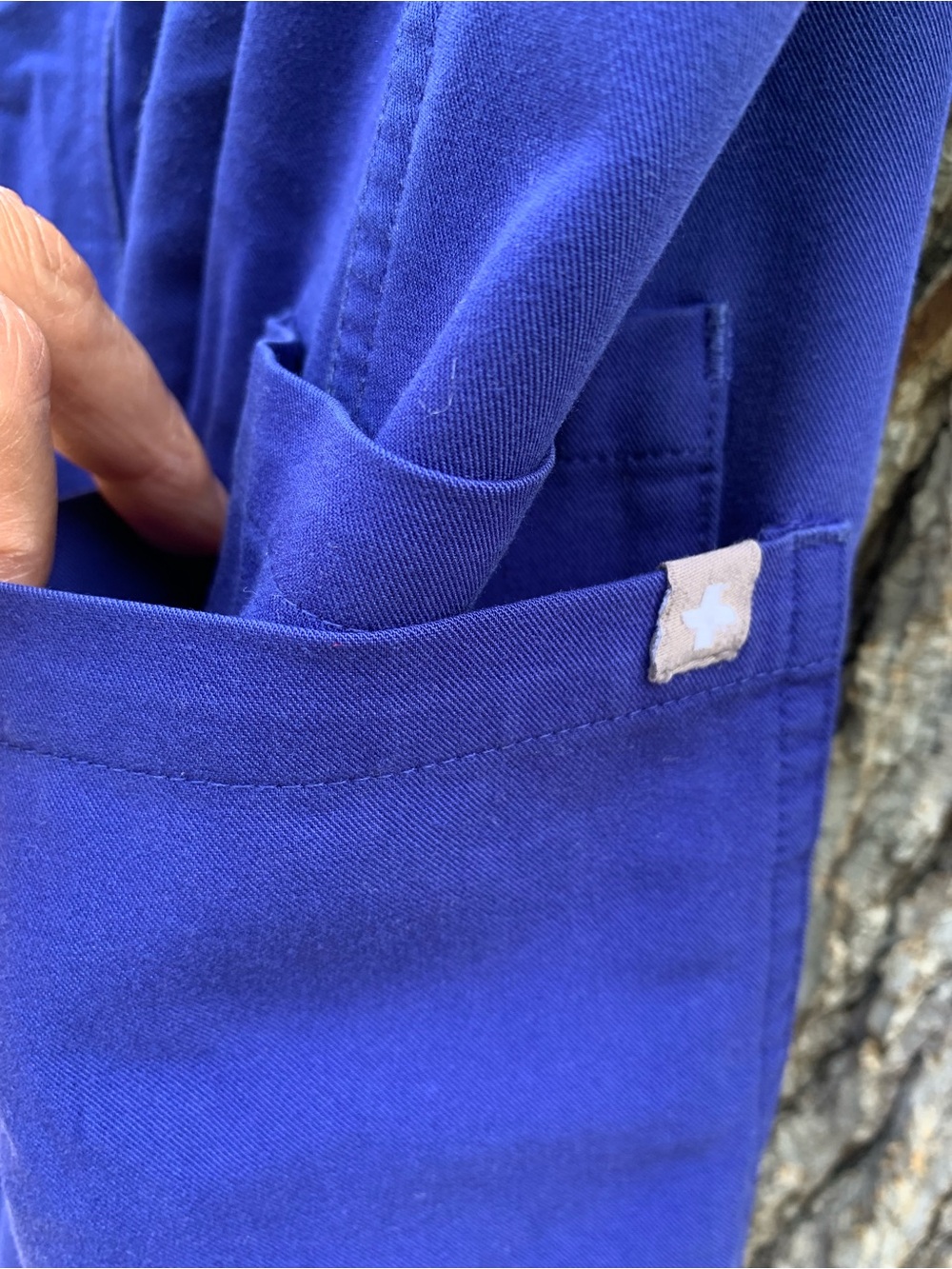 Figs Women's Flare Scrub Pants in Royal Blue - Picture 4 of 8